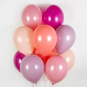 Гелиевые шары без рисунка «Ассорти магнолия»