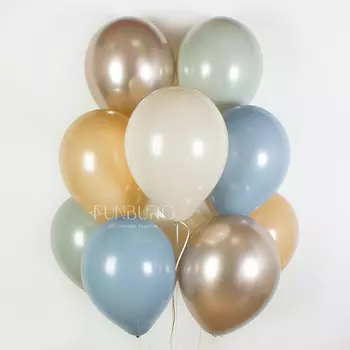 Гелиевые шары без рисунка «Ассорти sage»