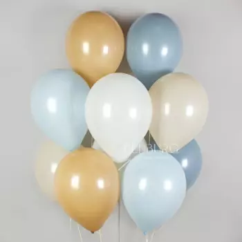 Гелиевые шары без рисунка «Ассорти в облаках»