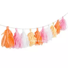 Гирлянда с кисточками «Персиковый пунш»