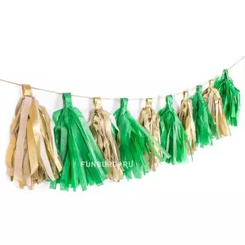 Гирлянда с кисточками «Золотая листва»