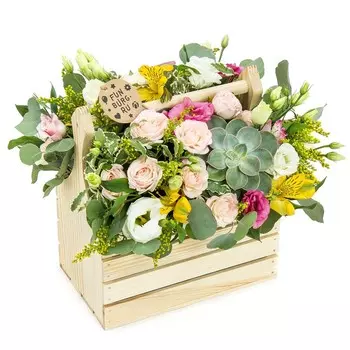 Композиция в деревянном ящике «Праздничный день»