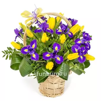 Корзина цветов «Весенний романс»
