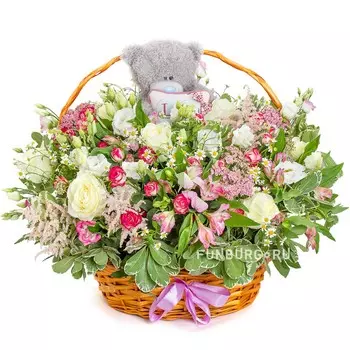 Корзина цветов «Возвращение в детство»