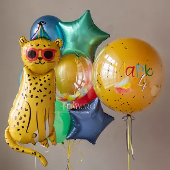 Набор: большой шар, леопард и связка шаров «Леопард»