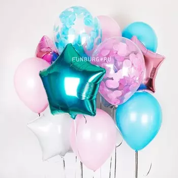 Набор шаров «Бирюзовая звезда»