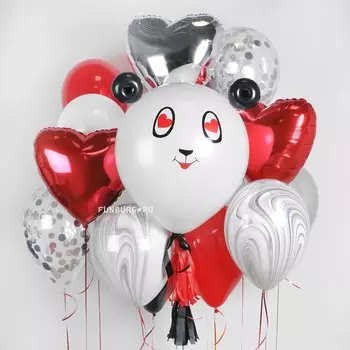 Набор шаров «Влюбленная панда»