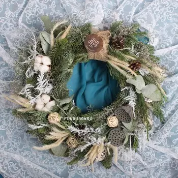 Новогодний венок «Морозная свежесть»