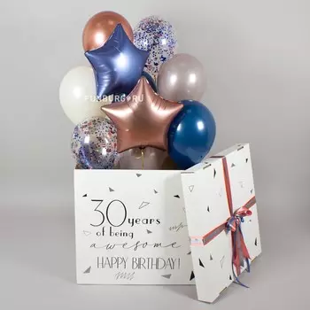 Огромная коробка-сюрприз с шарами «Звездный путь»