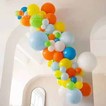 Разнокалиберная гирлянда из шаров «Оранжевое небо»