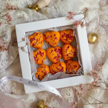 Сердечки из бельгийского шоколада S апельсиновый шоколад