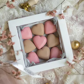 Сердечки из бельгийского шоколада S nude