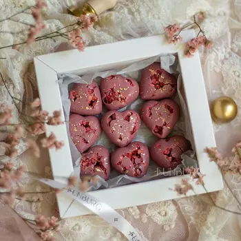 Сердечки из бельгийского шоколада S шоколад Ruby