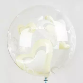 Шар Bubble «Сердечки»