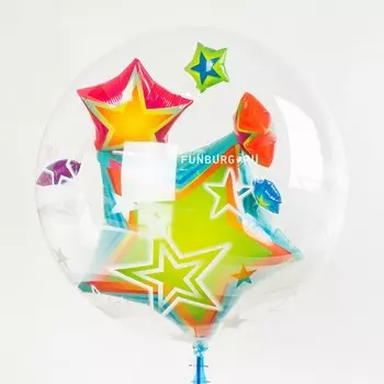 Шар Bubble «Звёздочки»