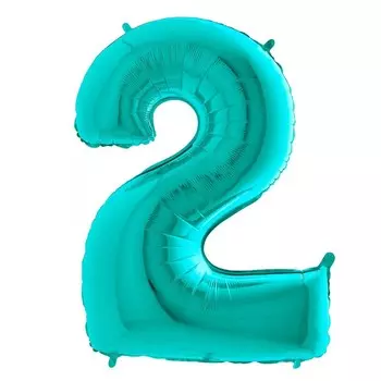 Шар из фольги «Цифра 2 Тиффани»
