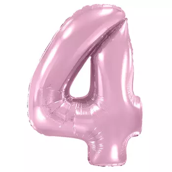 Шар из фольги «Цифра 4 розовая»