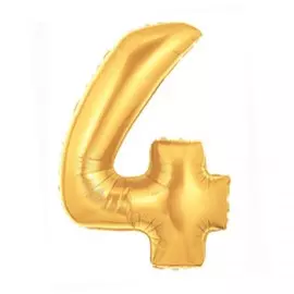 Шар из фольги «Цифра 4 золотая»
