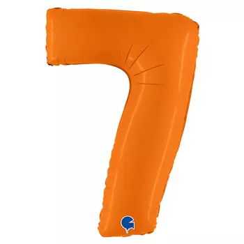 Шар из фольги «Цифра 7 оранжевый»