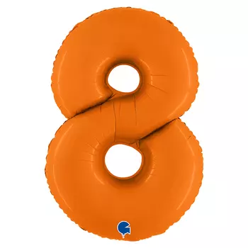 Шар из фольги «Цифра 8 оранжевый»
