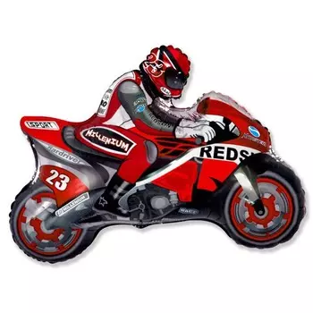 Шар из фольги «Красный мотоцикл»