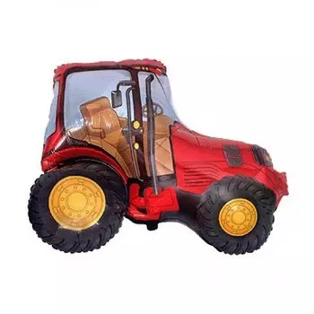 Шар из фольги «Красный трактор»