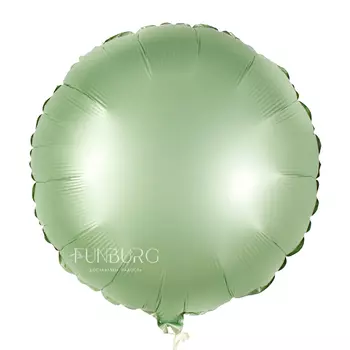 Шар из фольги «Круг Сатин олива»