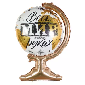 Шар из фольги «Мир в твоих руках» глобус