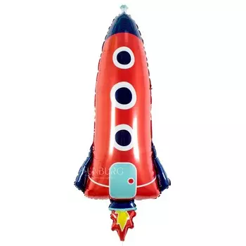 Шар из фольги «Ракета» красная