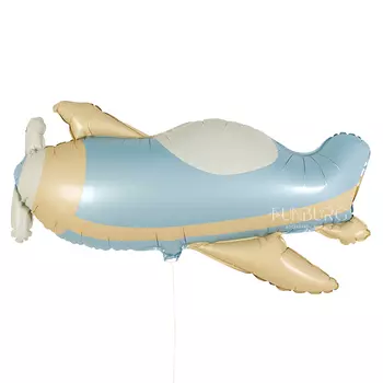 Шар из фольги «Ретро самолет» пастельный