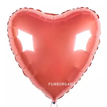 Шар из фольги «Сердце коралловое»