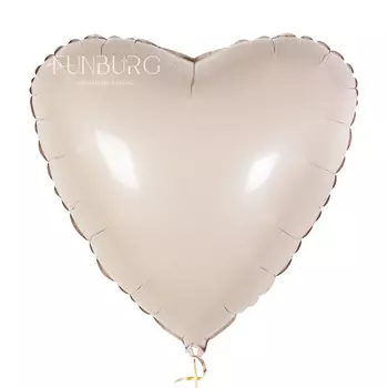 Шар из фольги «Сердце крем»