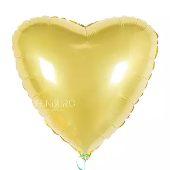 Шар из фольги «Сердце» светлое золото