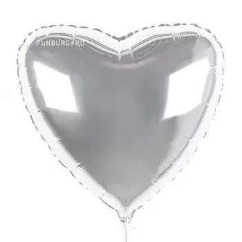 Шар из фольги «Серебряное сердце»