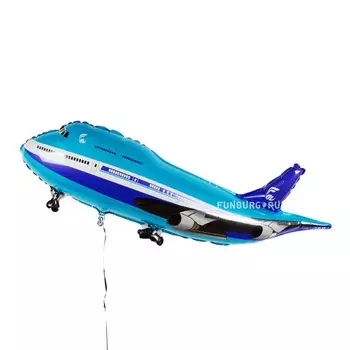 Шар из фольги «Синий самолёт»