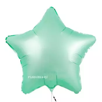 Шар из фольги «Звезда Сатин мята»