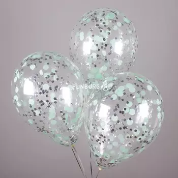 Шар с конфетти «Мята» Premium