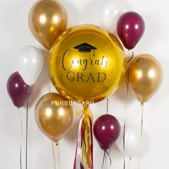 Шар-сфера с надписью «Graduation»