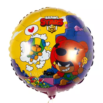 Шарик из фольги «Brawl Stars» Леон и Нита