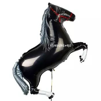 Шарик из фольги «Черная лошадка»