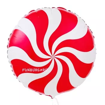 Шарик из фольги «Карамель» красный