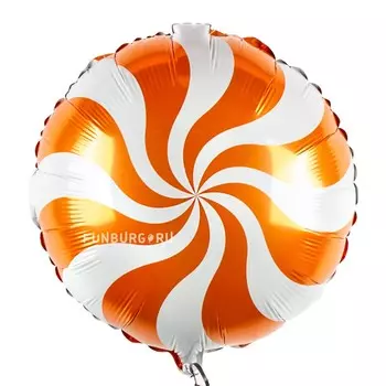 Шарик из фольги «Карамель» оранжевый