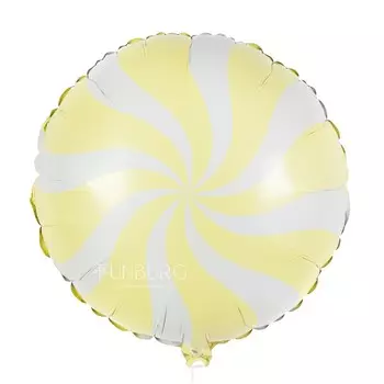 Шарик из фольги «Карамель» светло-желтый