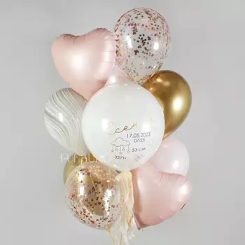 Связка воздушных шаров «Baby Blush»