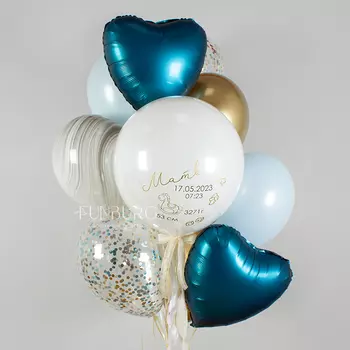 Связка воздушных шаров «Ocean Blue»