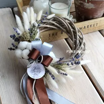 Венок из сухоцветов «Лавандовый бриз»