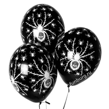 Воздушные шары «Черные пауки»