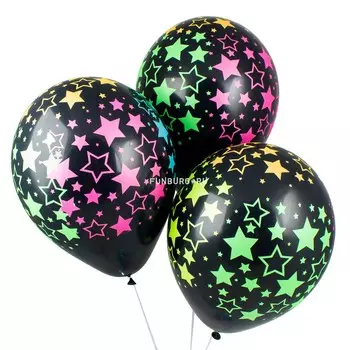 Воздушные шары «Неоновые звёзды»