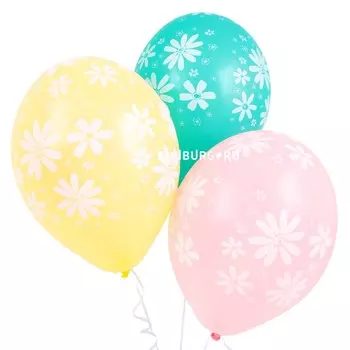 Воздушные шары пастельные «Ромашки»