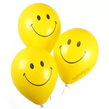 Воздушные шары «Жёлтые улыбки»